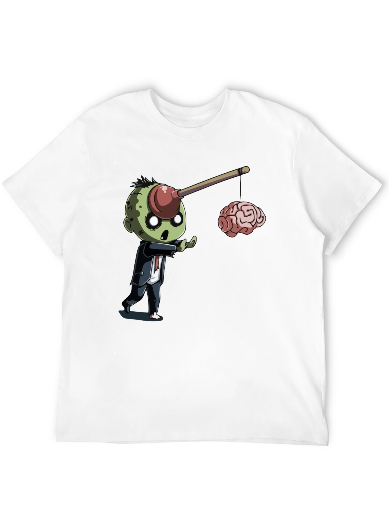 Zombie Plunger Brain T-Shirt