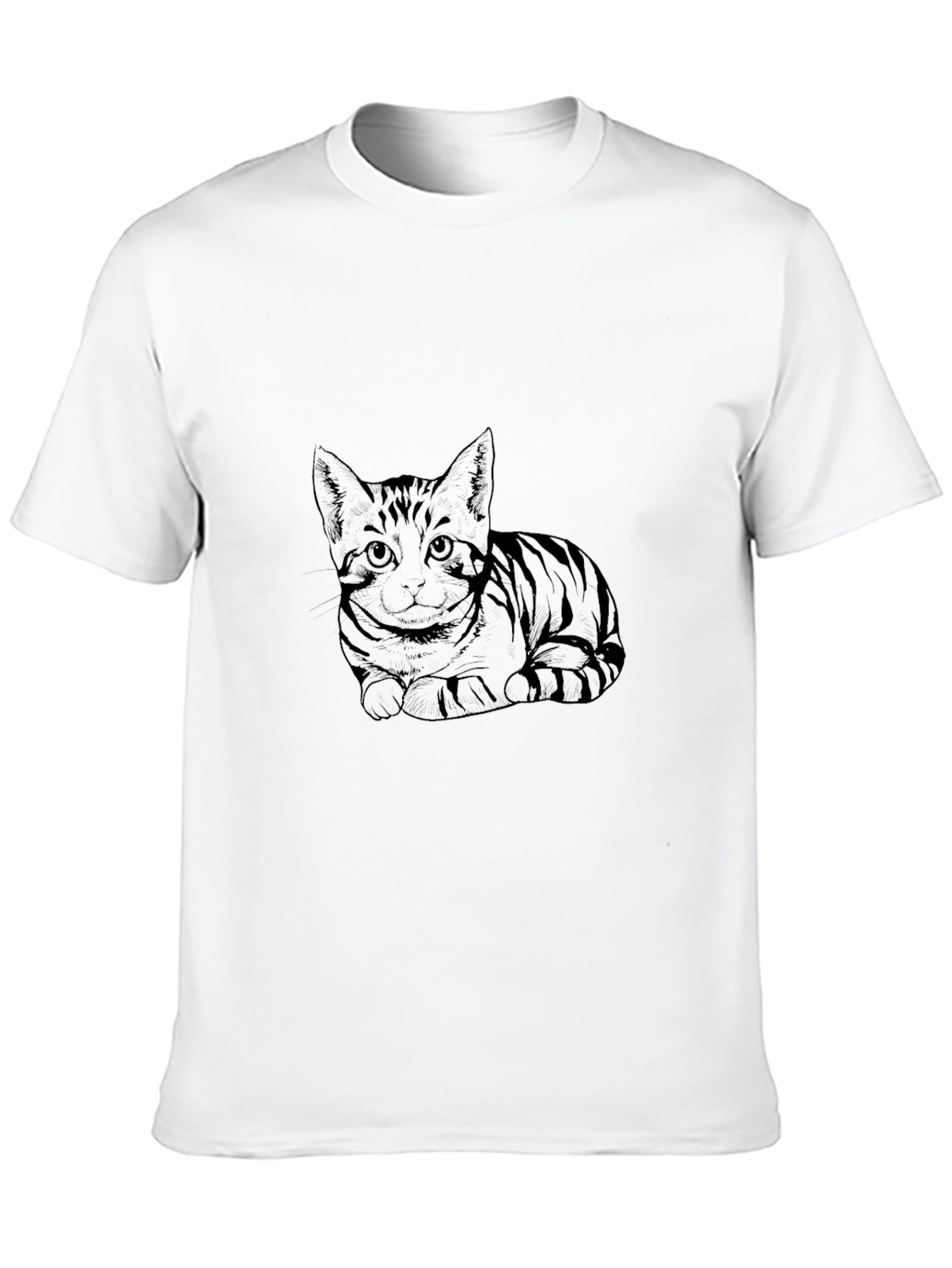 Mens Black Cat Graphic Tee