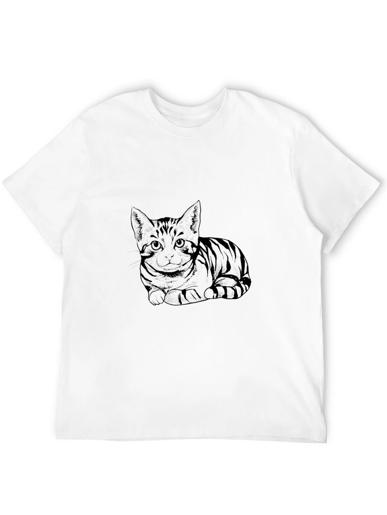 Mens Black Cat Graphic Tee