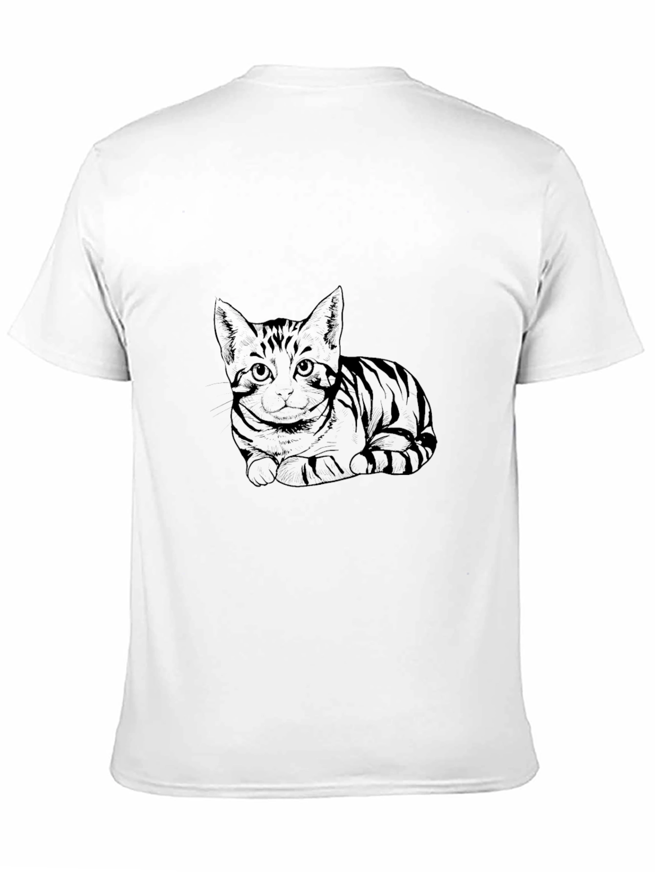 Mens Black Cat Graphic Tee