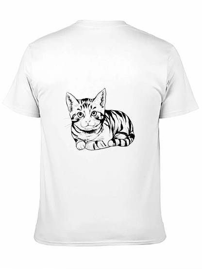 Mens Black Cat Graphic Tee