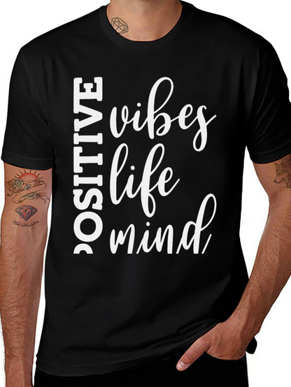 Positive Vibes Graphic Tee - Black