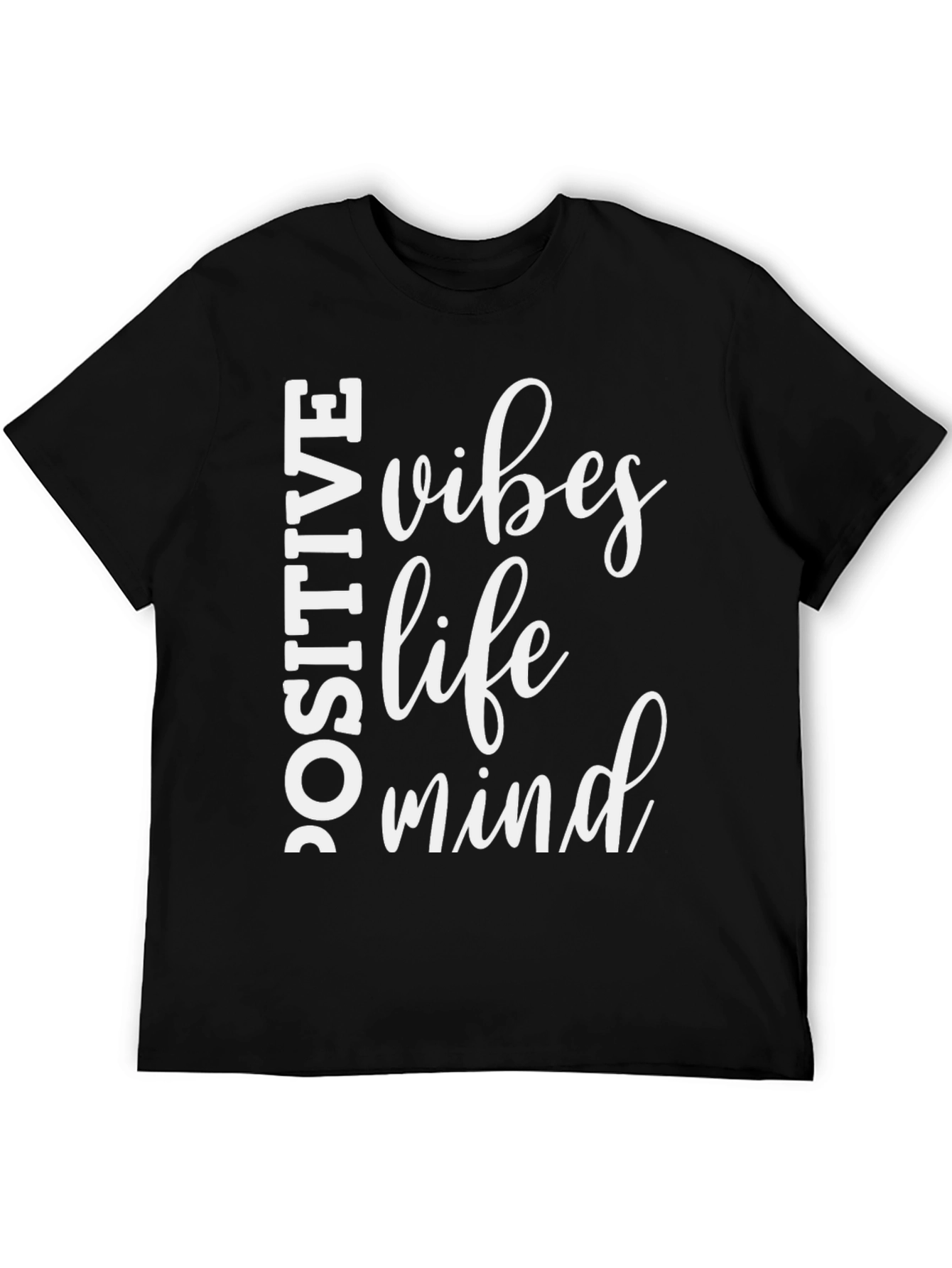 Positive Vibes Graphic Tee - Black