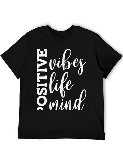 Positive Vibes Graphic Tee - Black