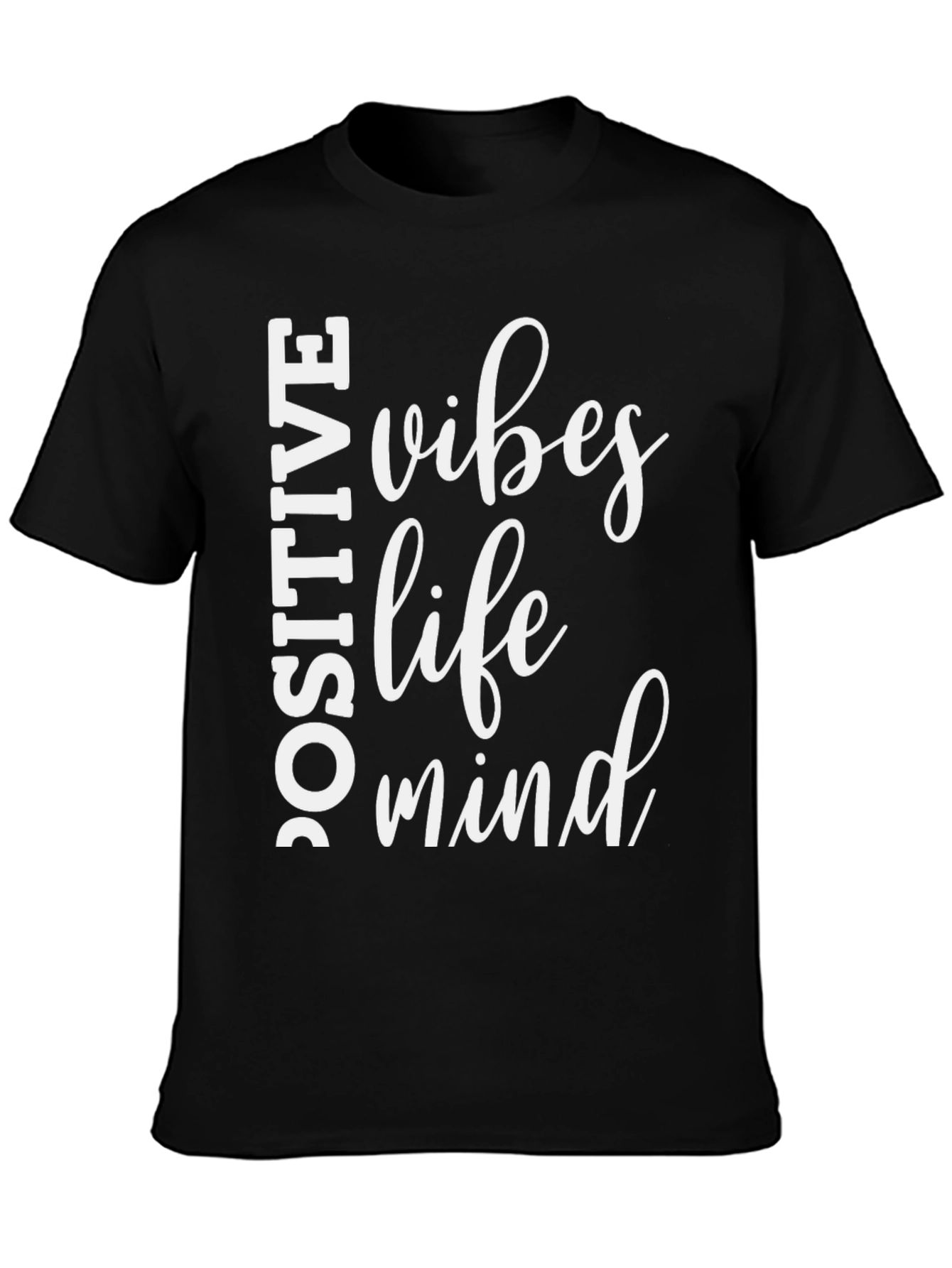Positive Vibes Graphic Tee - Black