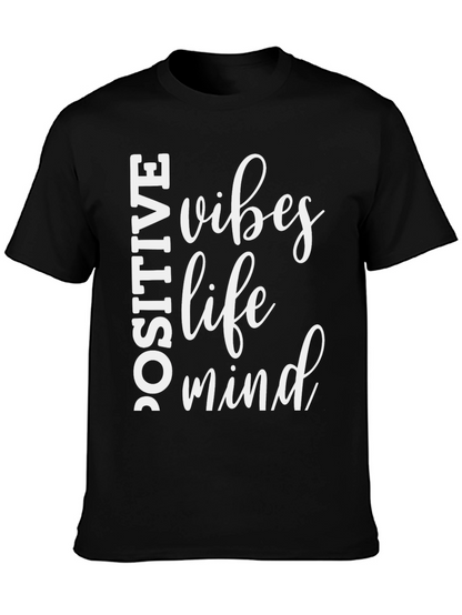 Positive Vibes Graphic Tee - Black