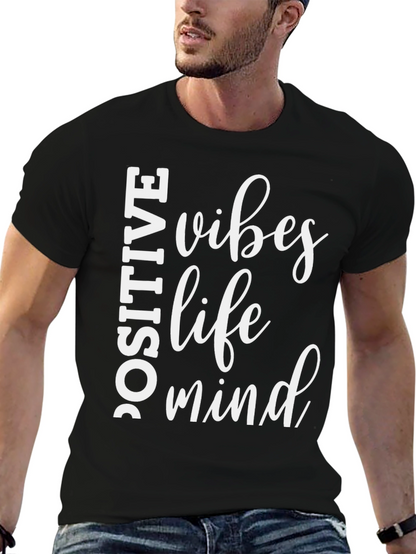 Positive Vibes Graphic Tee - Black