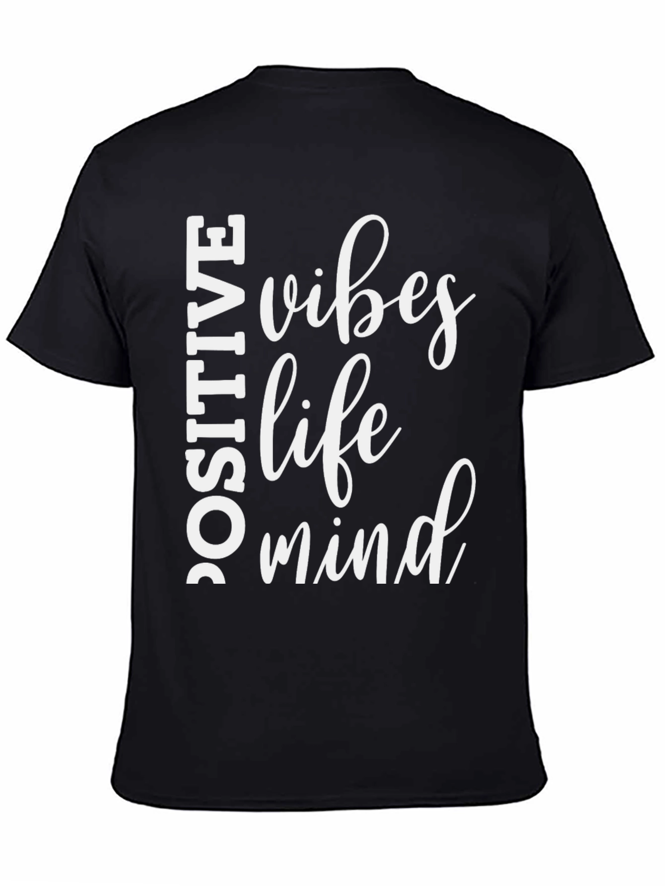 Positive Vibes Graphic Tee - Black