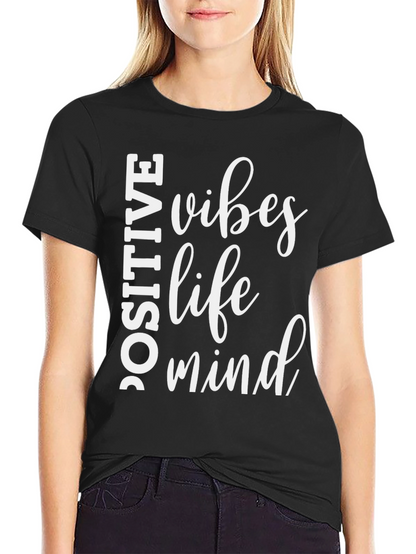 Positive Vibes Graphic Tee - Black