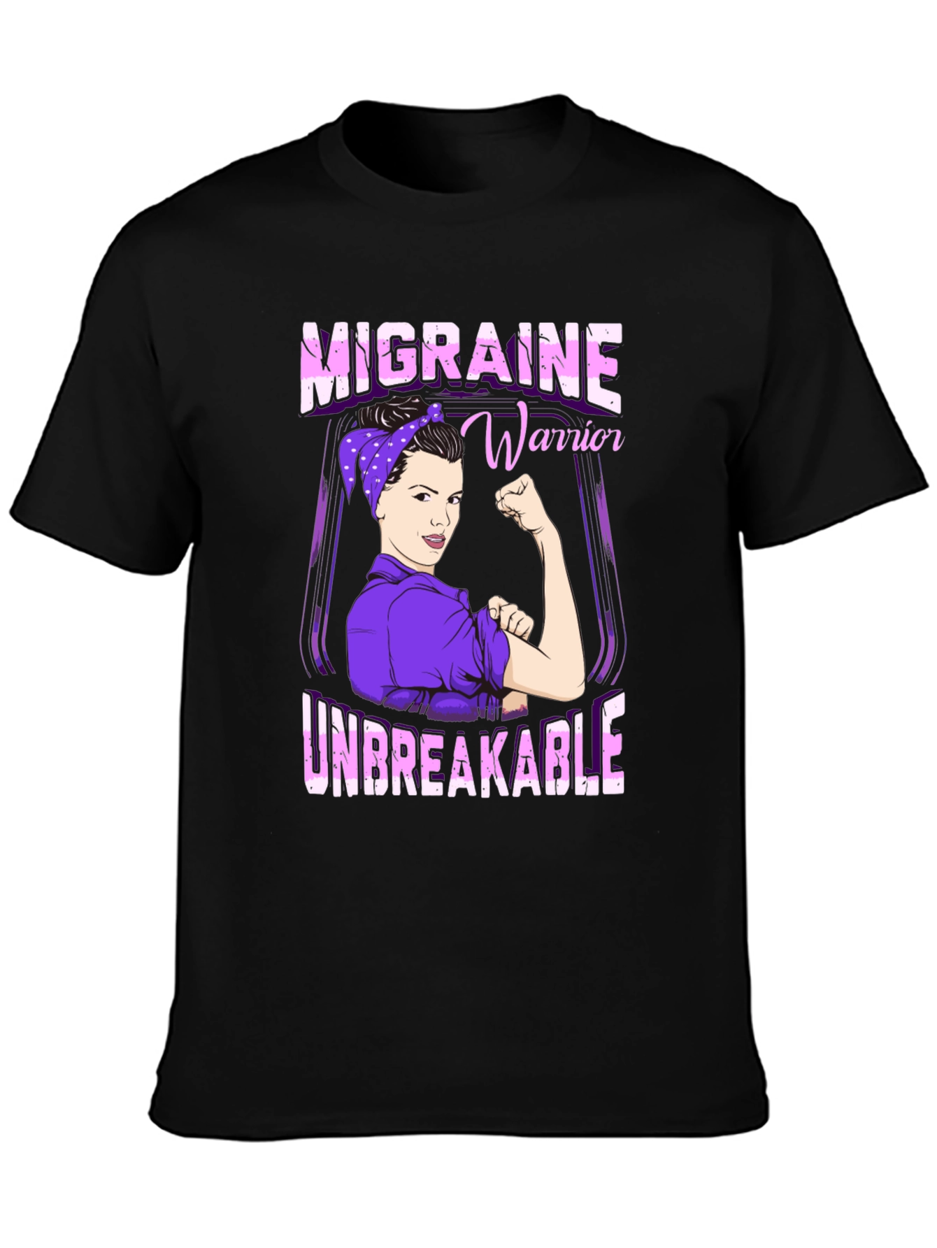 Migraine Warrior Unbreakable Graphic T-Shirt