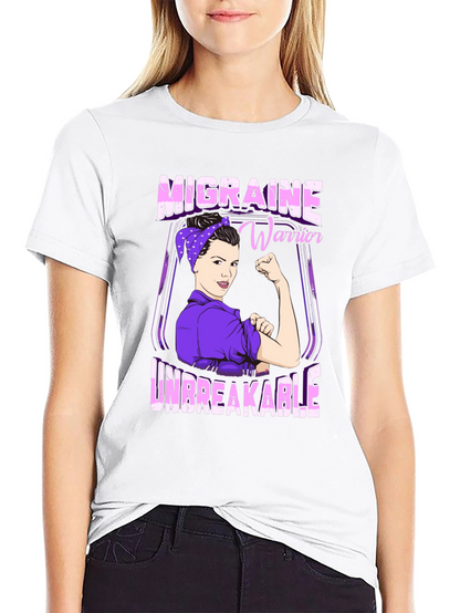 Migraine Warrior Unbreakable Graphic T-Shirt