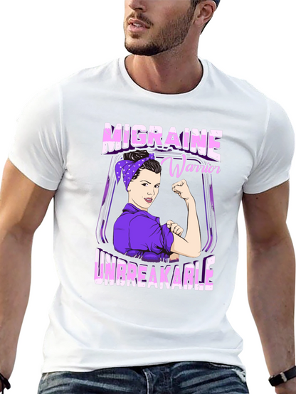 Migraine Warrior Unbreakable Graphic T-Shirt