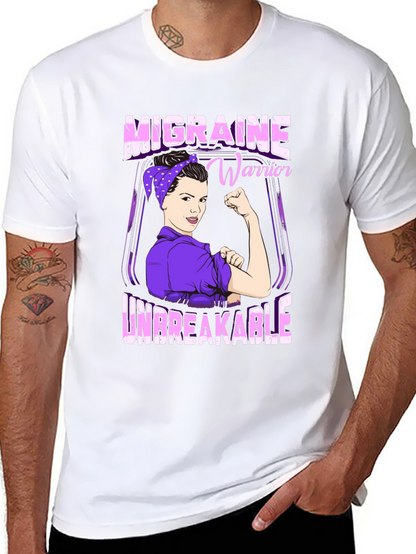Migraine Warrior Unbreakable Graphic T-Shirt