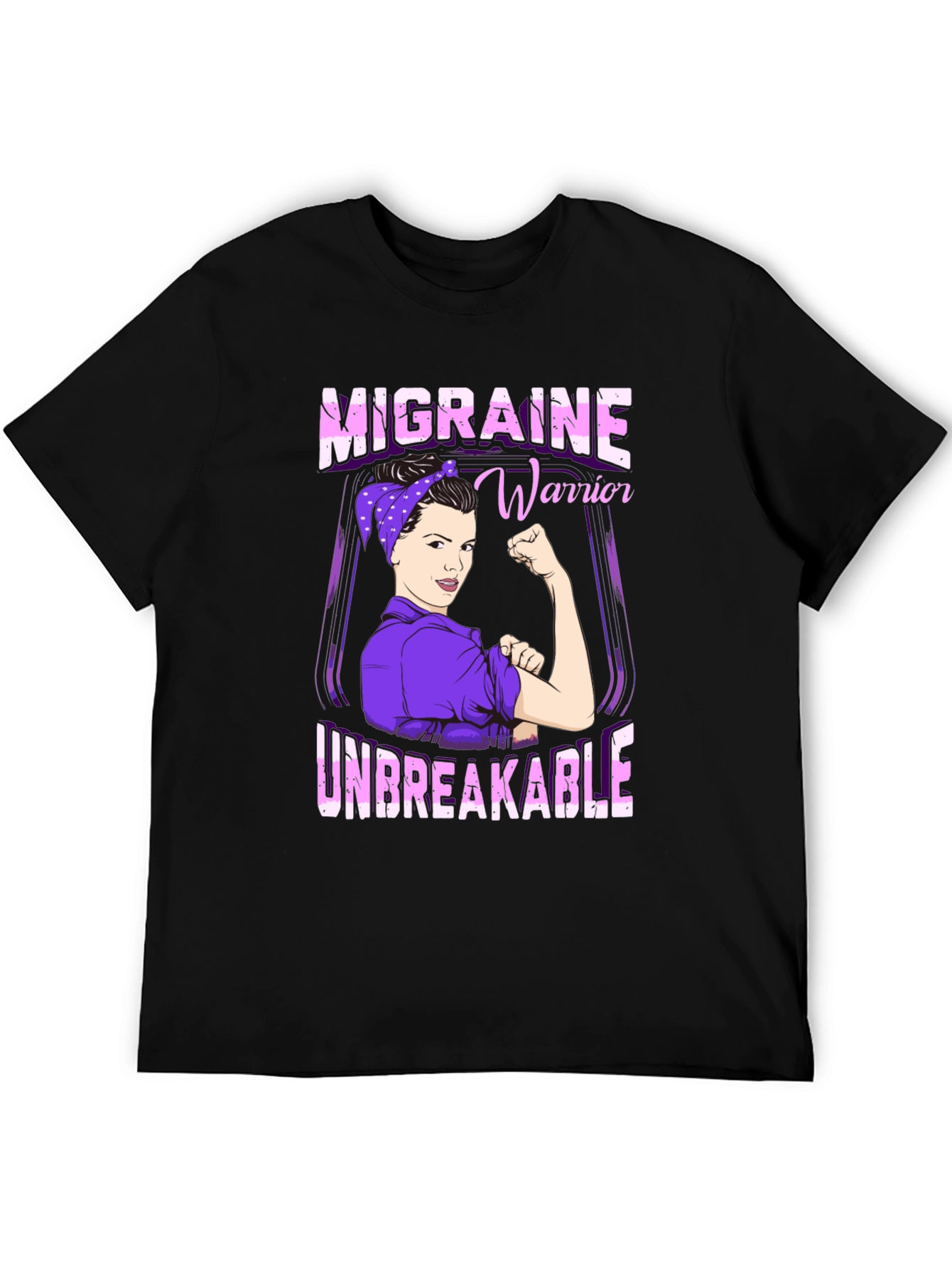 Migraine Warrior Unbreakable Graphic T-Shirt