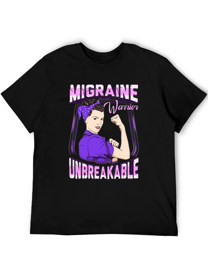Migraine Warrior Unbreakable Graphic T-Shirt