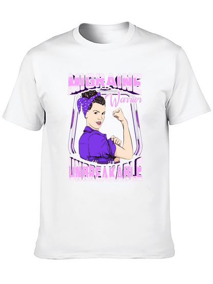 Migraine Warrior Unbreakable Graphic T-Shirt