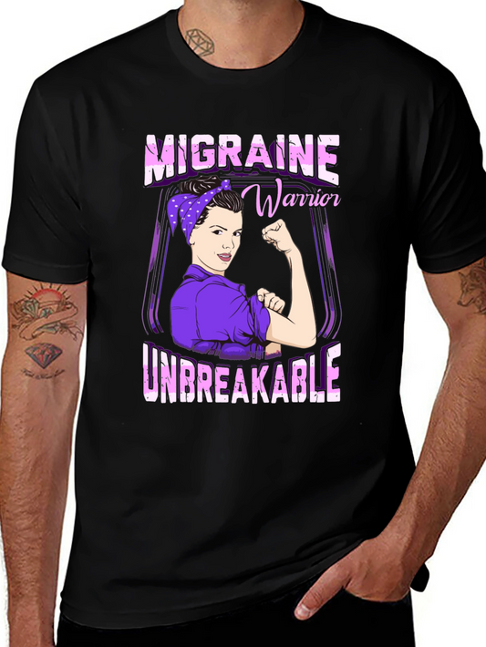 Migraine Warrior Unbreakable Graphic T-Shirt