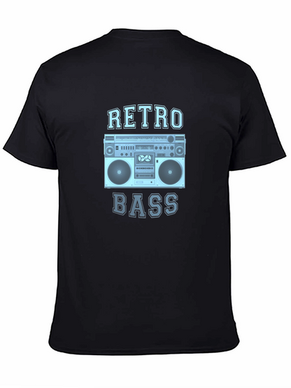 Retro Bass Boombox Graphic Tee - Classic Style