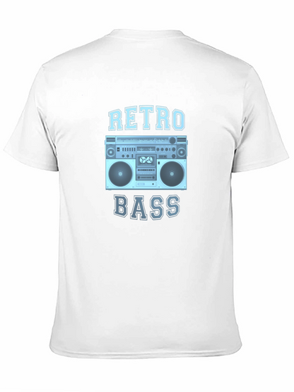 Retro Bass Boombox Graphic Tee - Classic Style