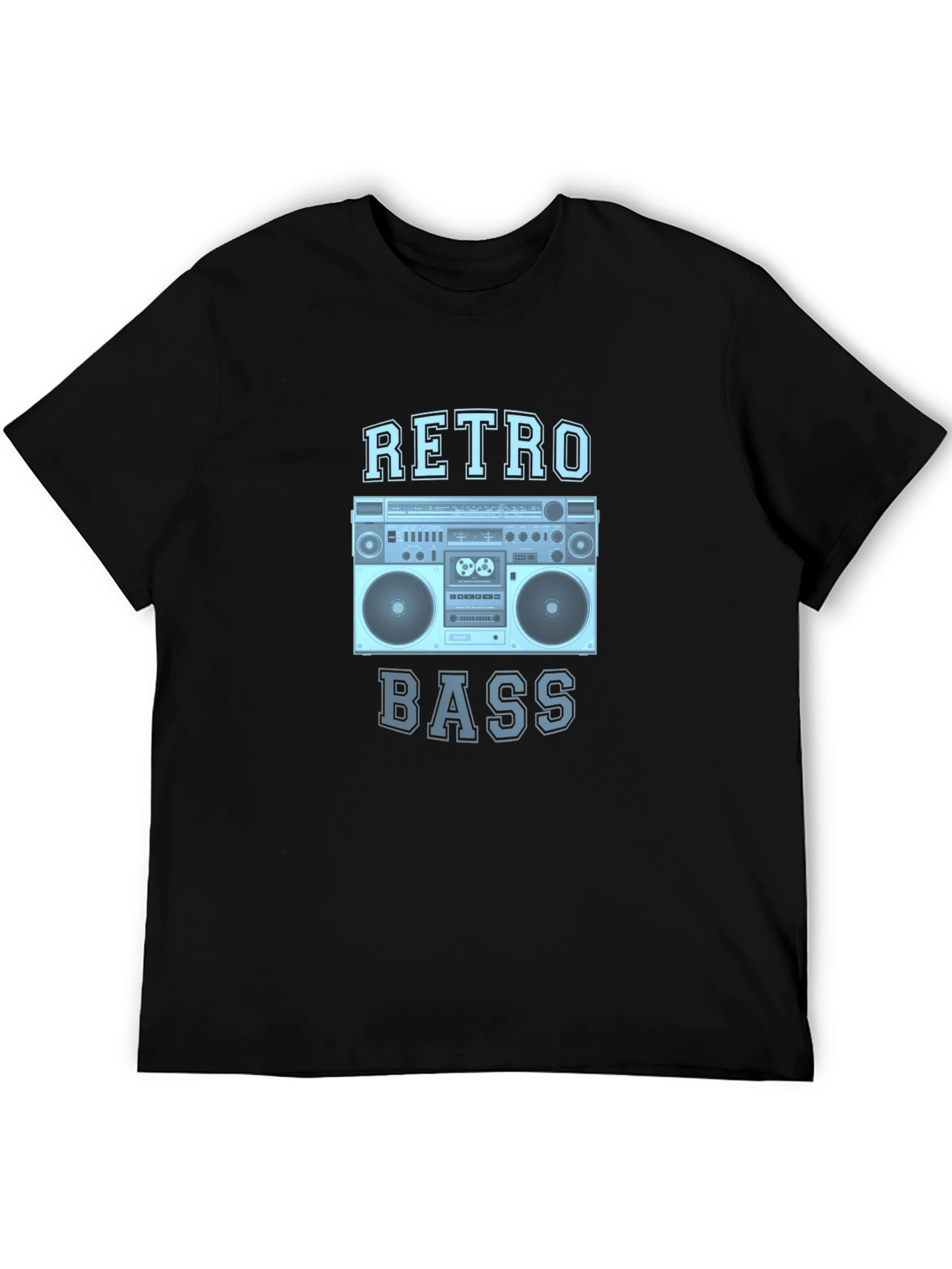 Retro Bass Boombox Graphic Tee - Classic Style