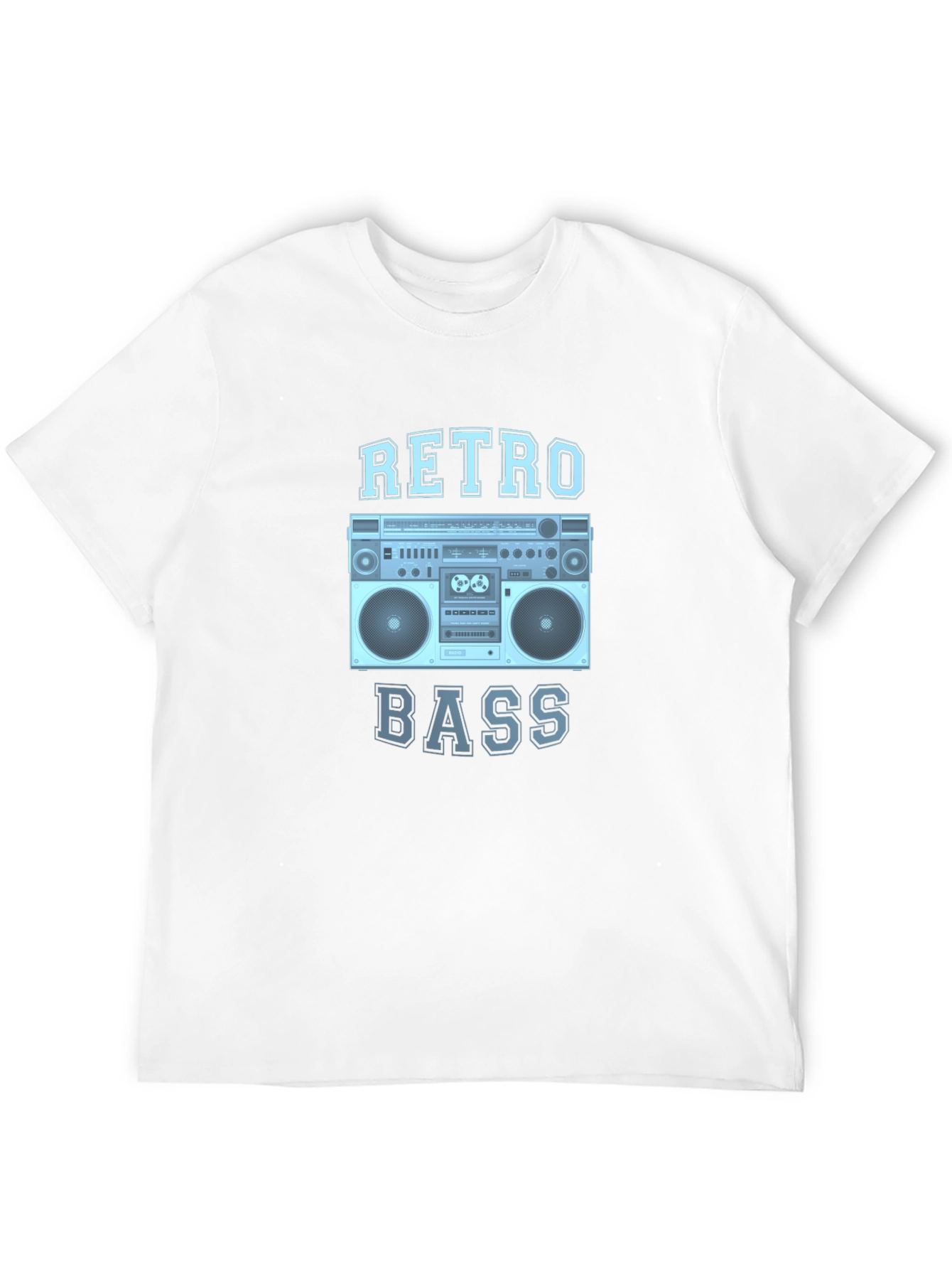 Retro Bass Boombox Graphic Tee - Classic Style