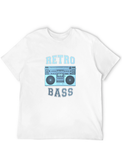 Retro Bass Boombox Graphic Tee - Classic Style