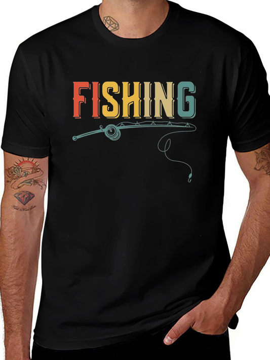 Retro Fishing T-Shirt - Novelty Graphic Tee