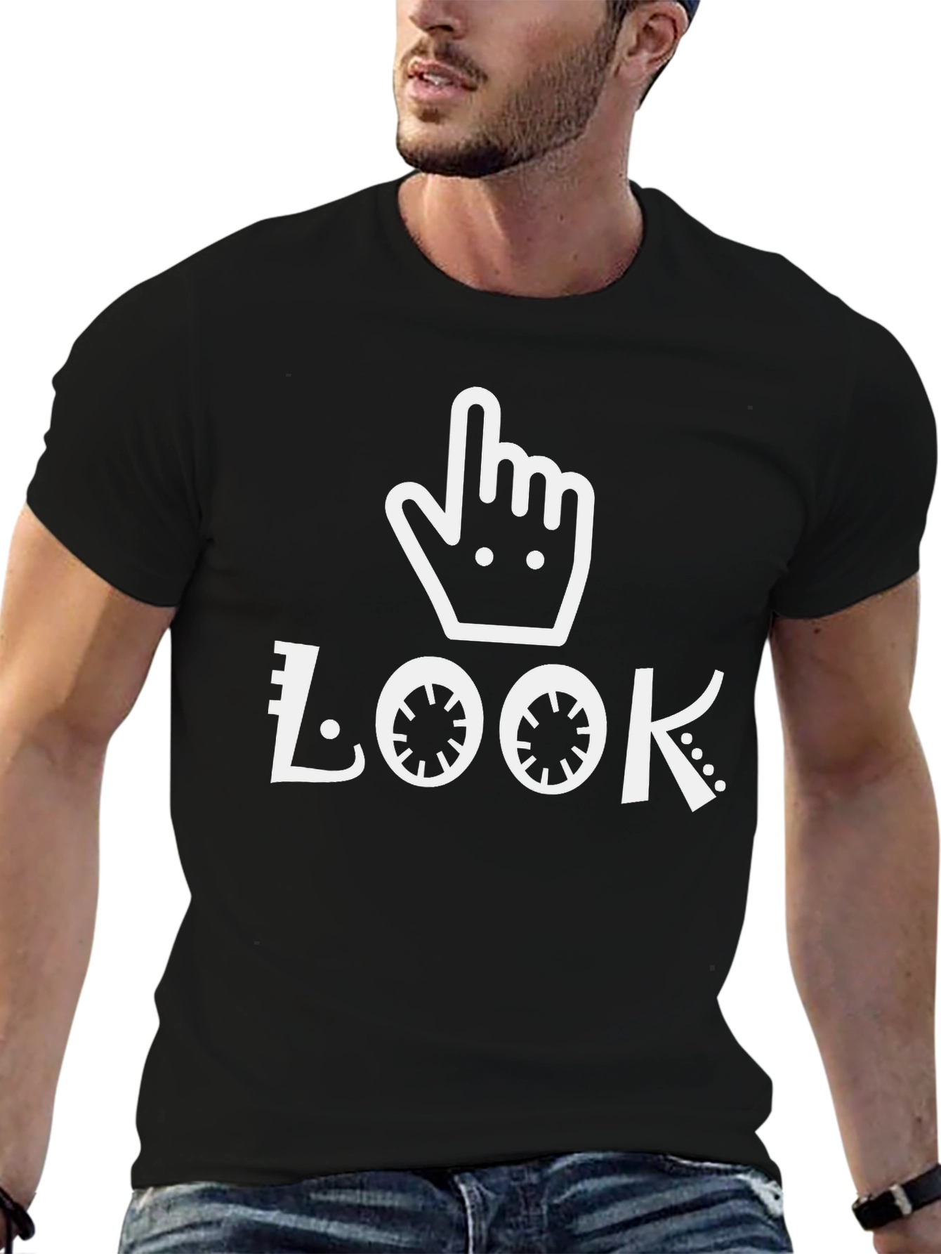 Look Pointer Finger Graphic T-Shirt - Unisex