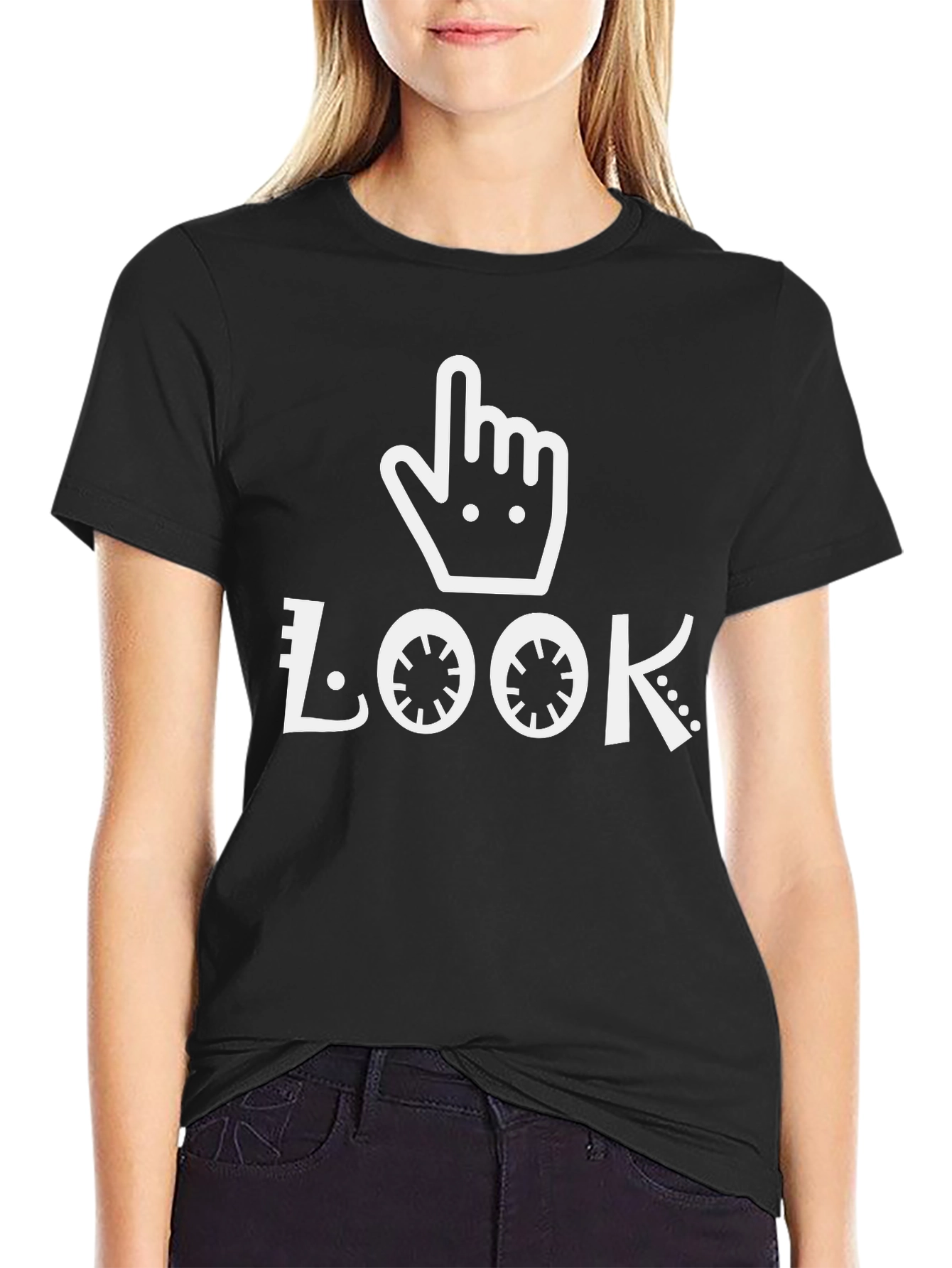 Look Pointer Finger Graphic T-Shirt - Unisex