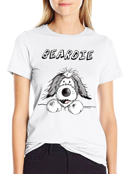 Beardie Dog T-Shirt - Black