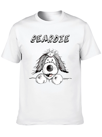 Beardie Dog T-Shirt - Black
