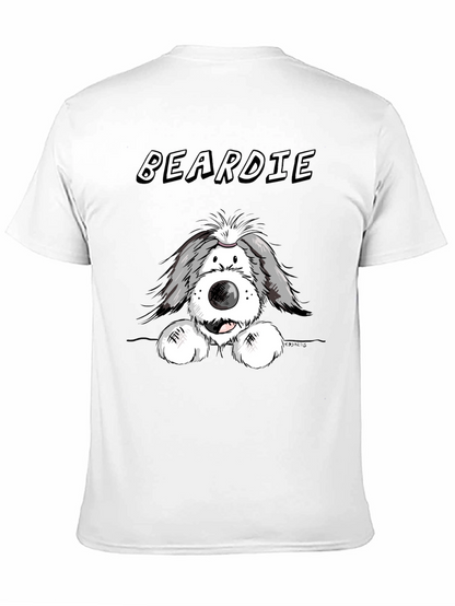 Beardie Dog T-Shirt - Black