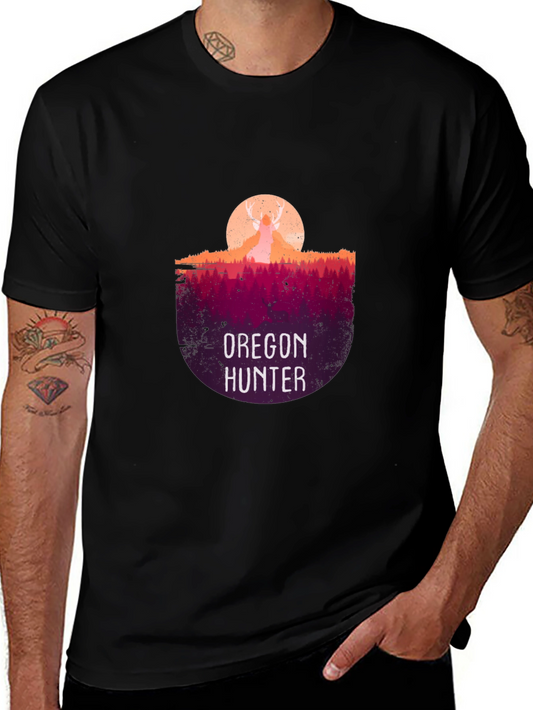 Oregon Hunter Graphic T-Shirt - Deer Silhouette