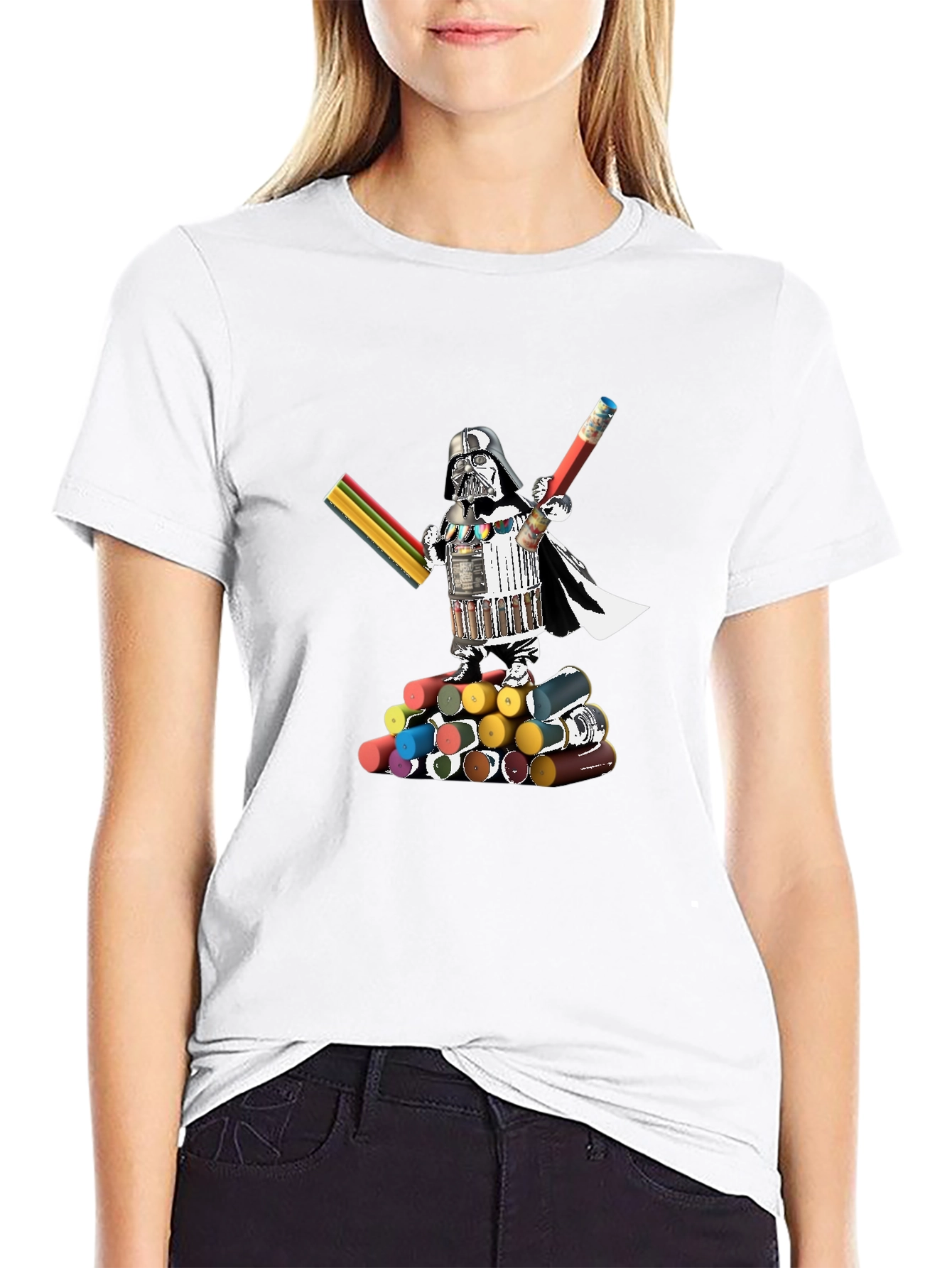 Darth Vader Pencil T-Shirt - Artsy Design