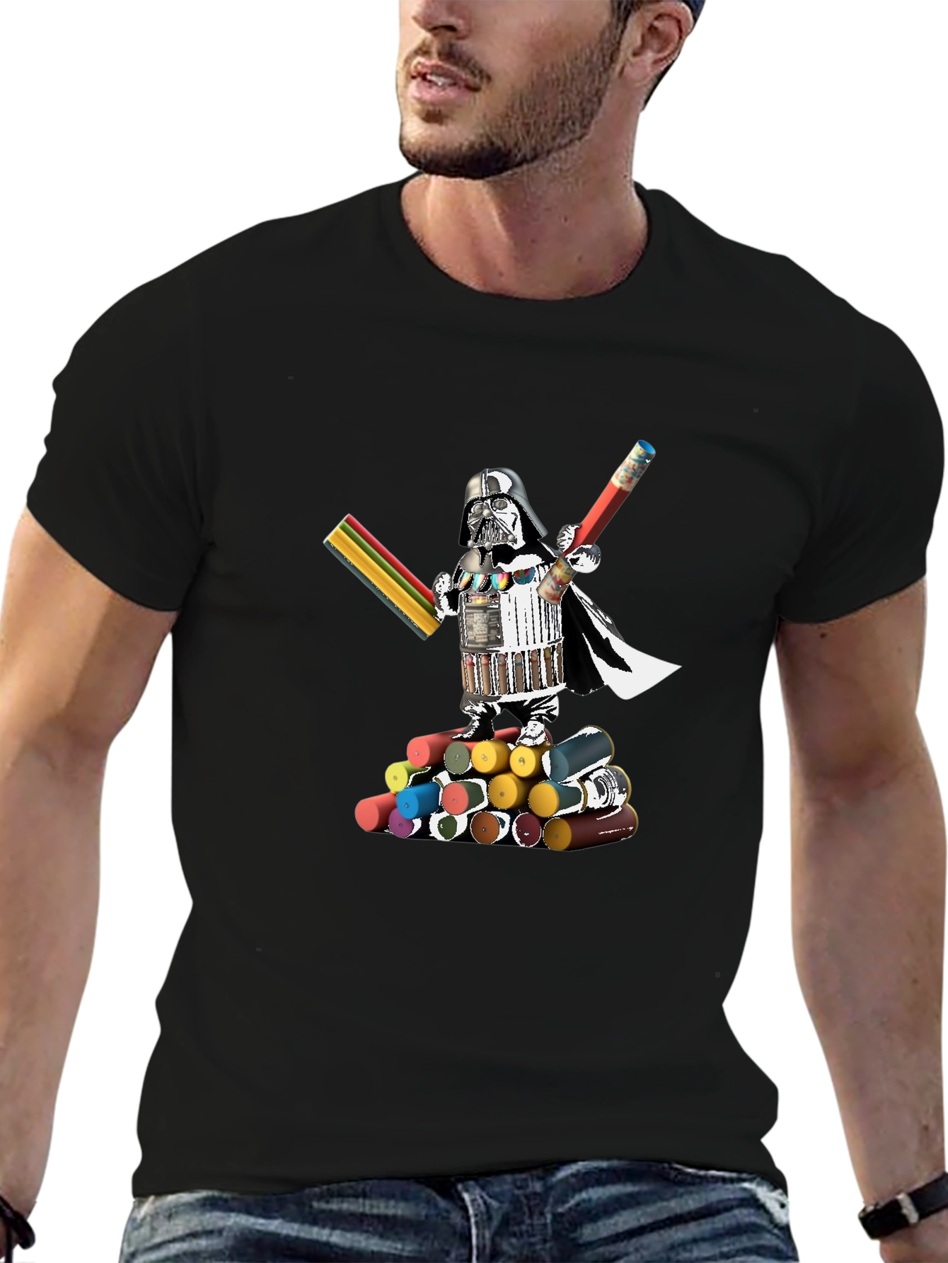 Darth Vader Pencil T-Shirt - Artsy Design