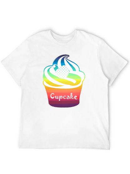 Rainbow Cupcake Graphic T-Shirt - Unique Design