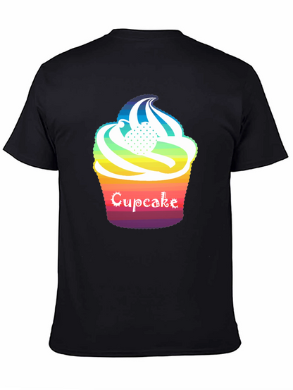 Rainbow Cupcake Graphic T-Shirt - Unique Design