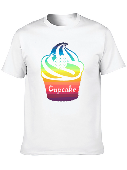 Rainbow Cupcake Graphic T-Shirt - Unique Design