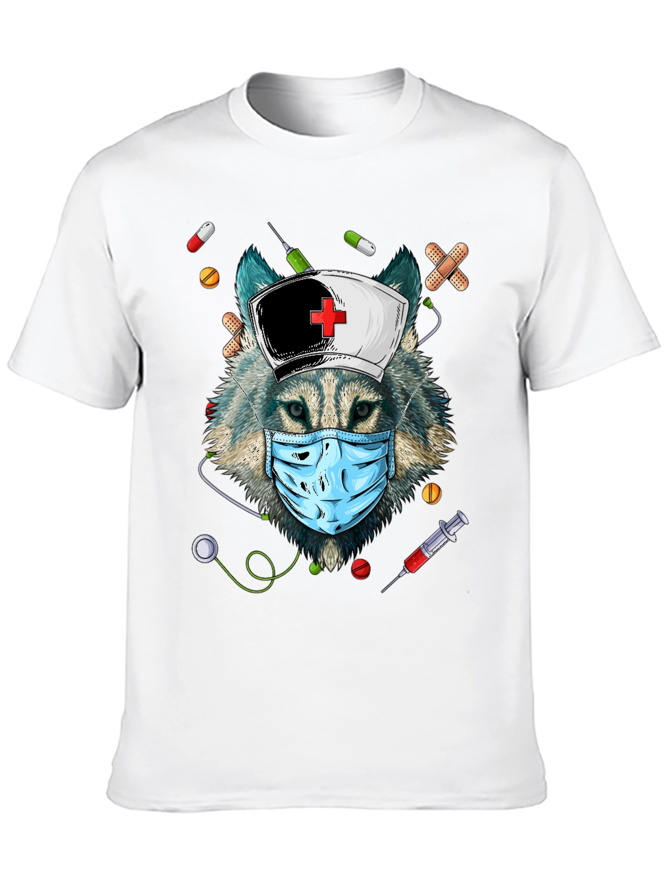 Wolf Nurse T-Shirt - Funny Medical Apparel