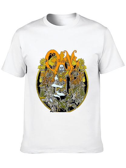 Ornate Graphic Print Black T-Shirt