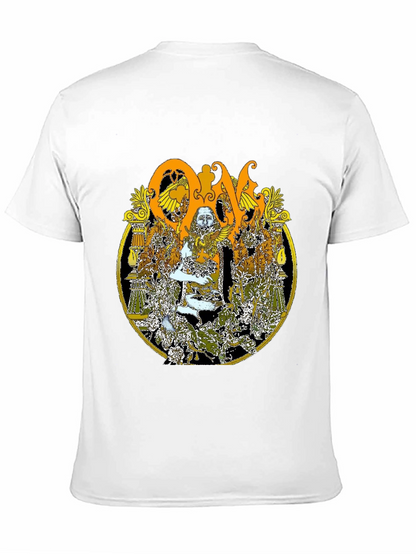 Ornate Graphic Print Black T-Shirt