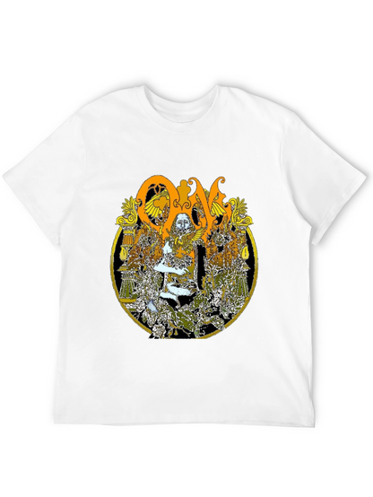 Ornate Graphic Print Black T-Shirt