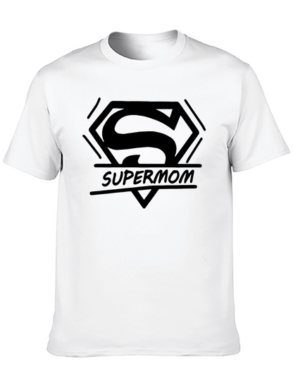 Supermom T-Shirt - Black Superman Logo