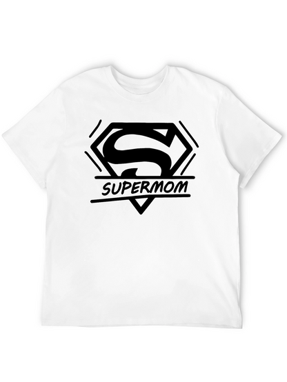 Supermom T-Shirt - Black Superman Logo