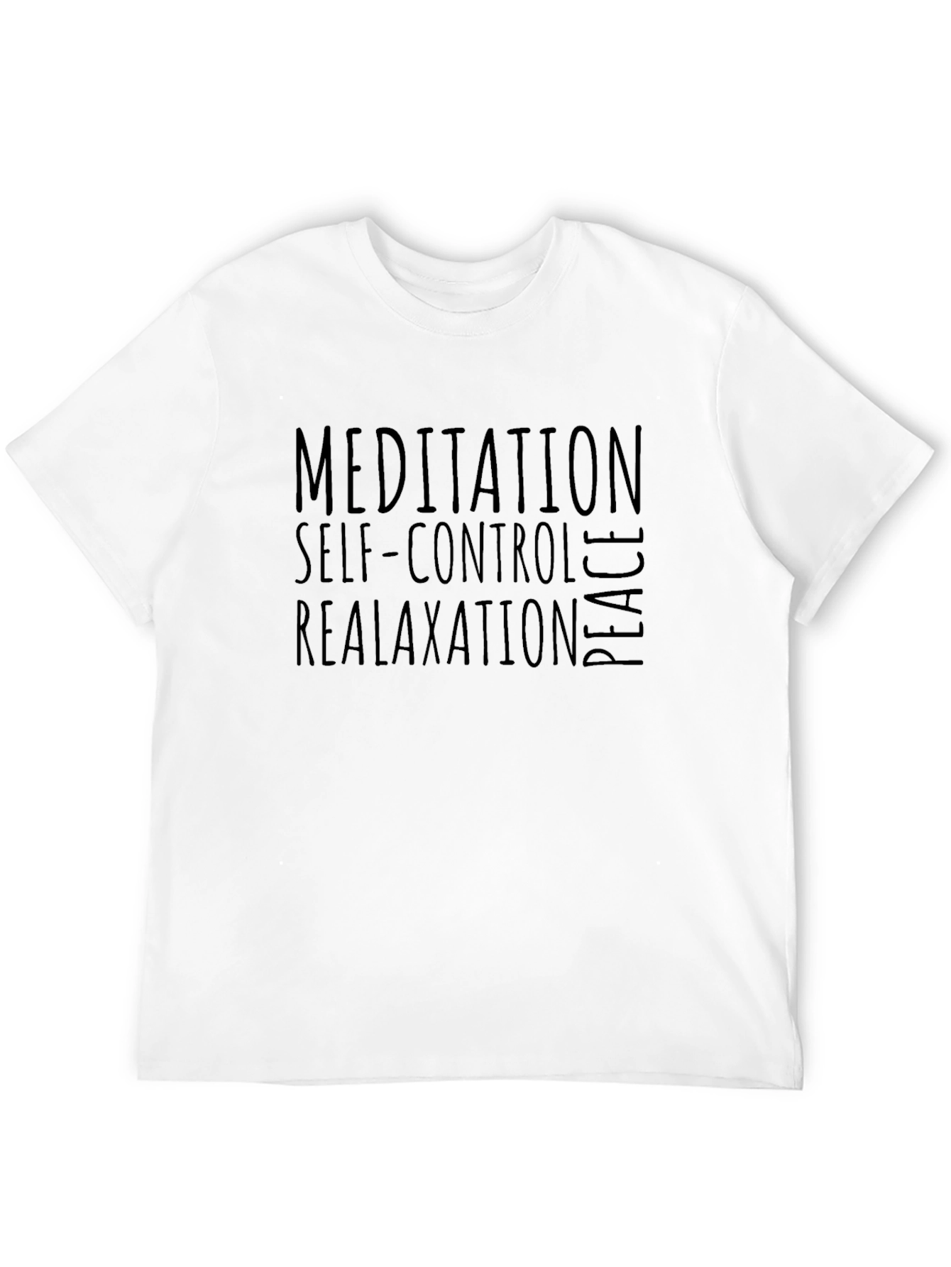 Mens Meditation Self-Control Relax Peace Graphic T-Shirt