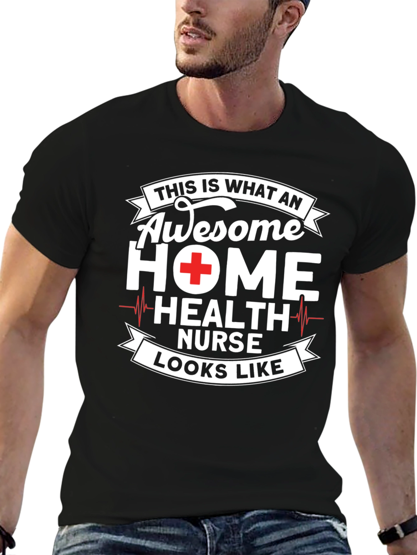 Awesome Home Health Nurse Graphic T-Shirt