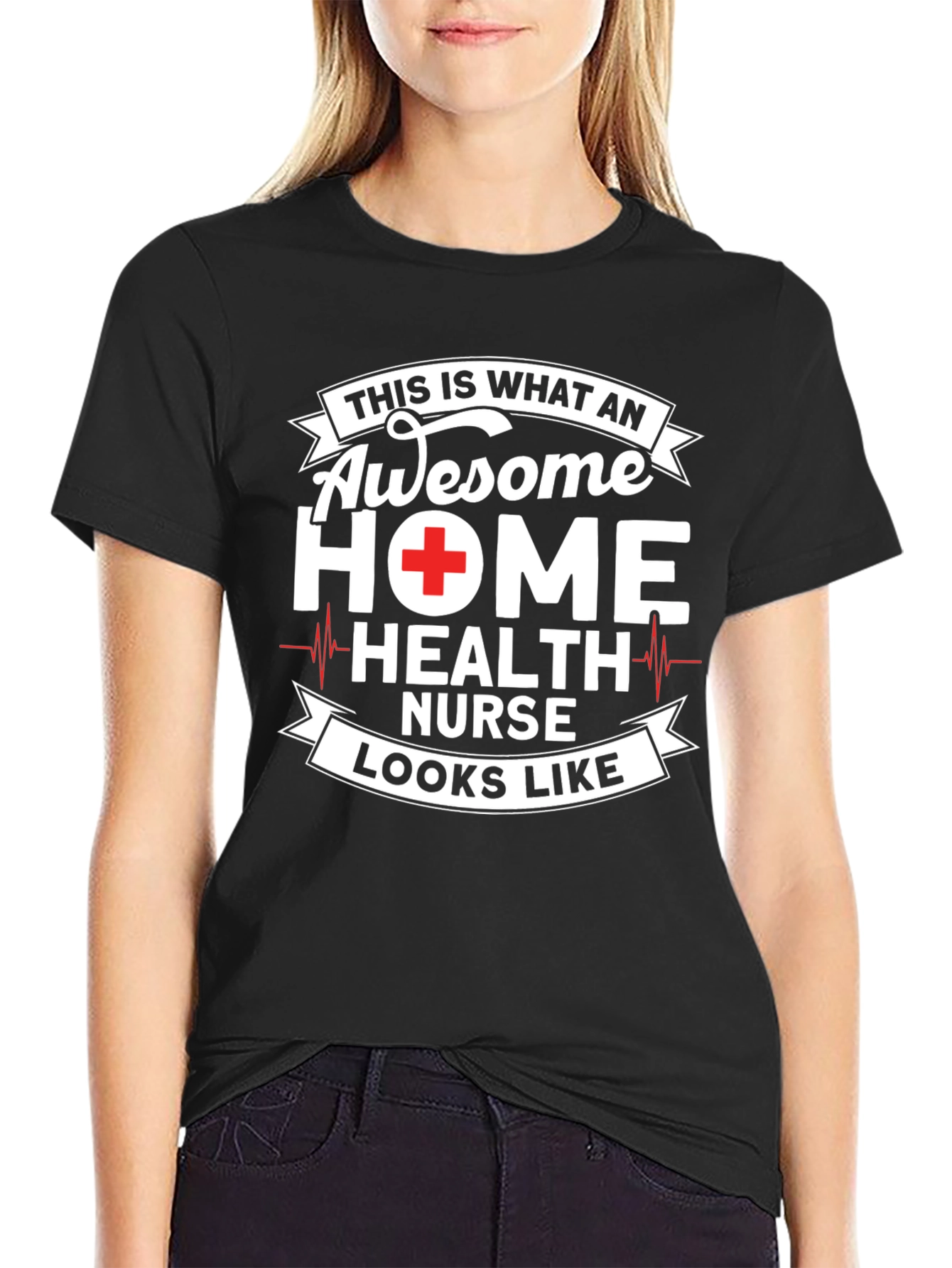 Awesome Home Health Nurse Graphic T-Shirt