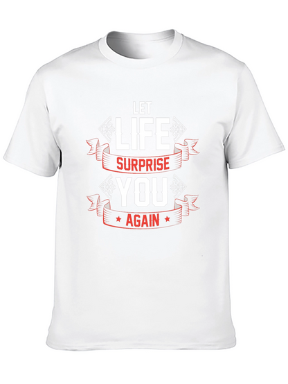Let Life Surprise You Black Graphic Tee