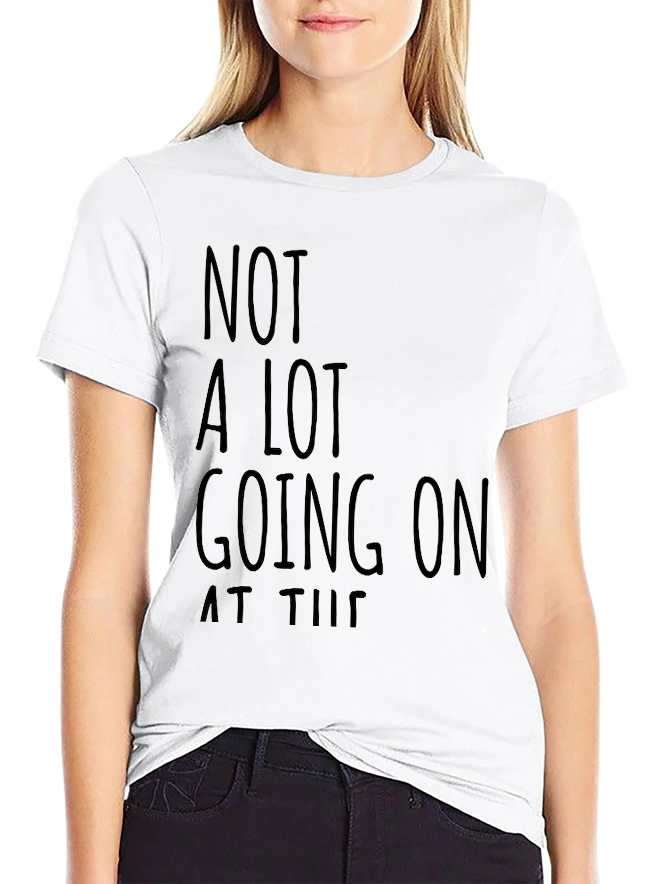 Funny Not A Lot Going On Black Graphic T-Shirt