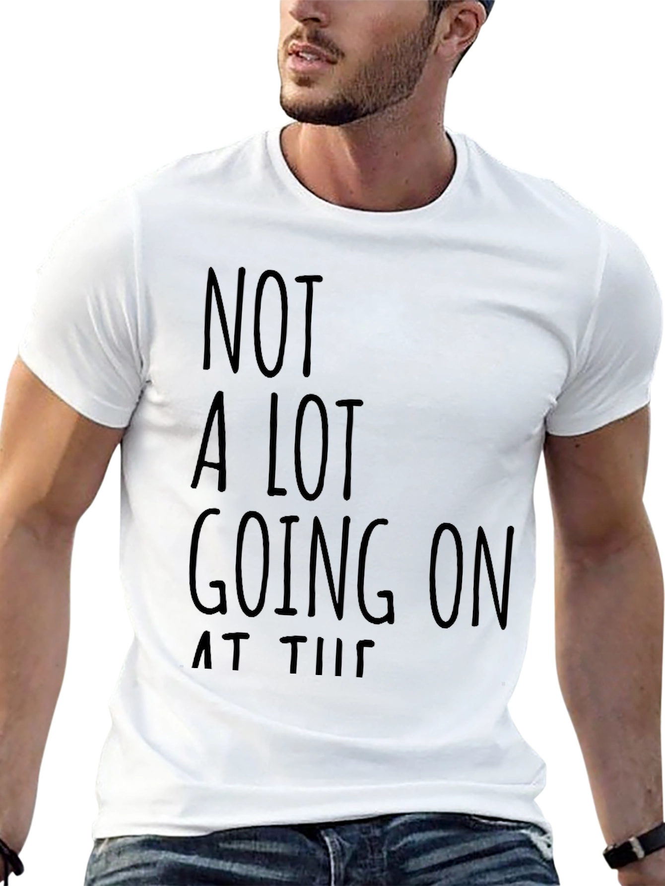 Funny Not A Lot Going On Black Graphic T-Shirt